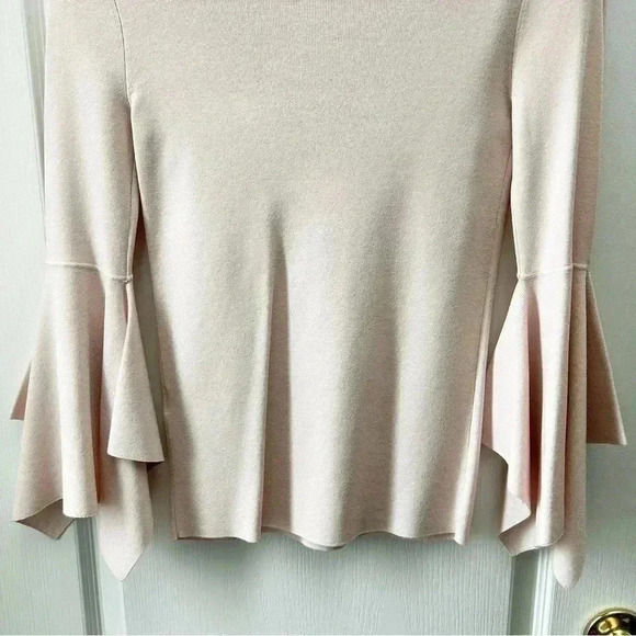 Banana Republic Handkerchief Sleeve Sweater Knit Top Blush Pink  Size XS - Picture 6 of 16
